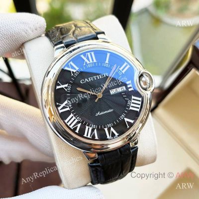 High Quality Replica CARTIER Men's Different Colors Leather Strap Different Colors Face Dial Different Colors Stainless Steel Case Watch 44mm